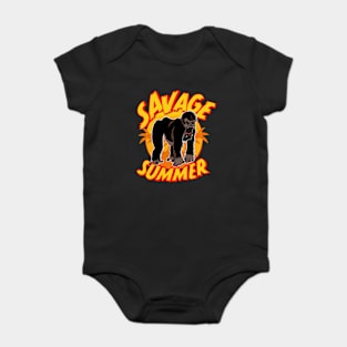 Savage Summer, with outline Baby Bodysuit